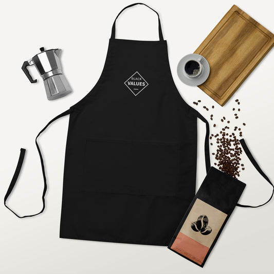 Embroidered Apron - Black Values