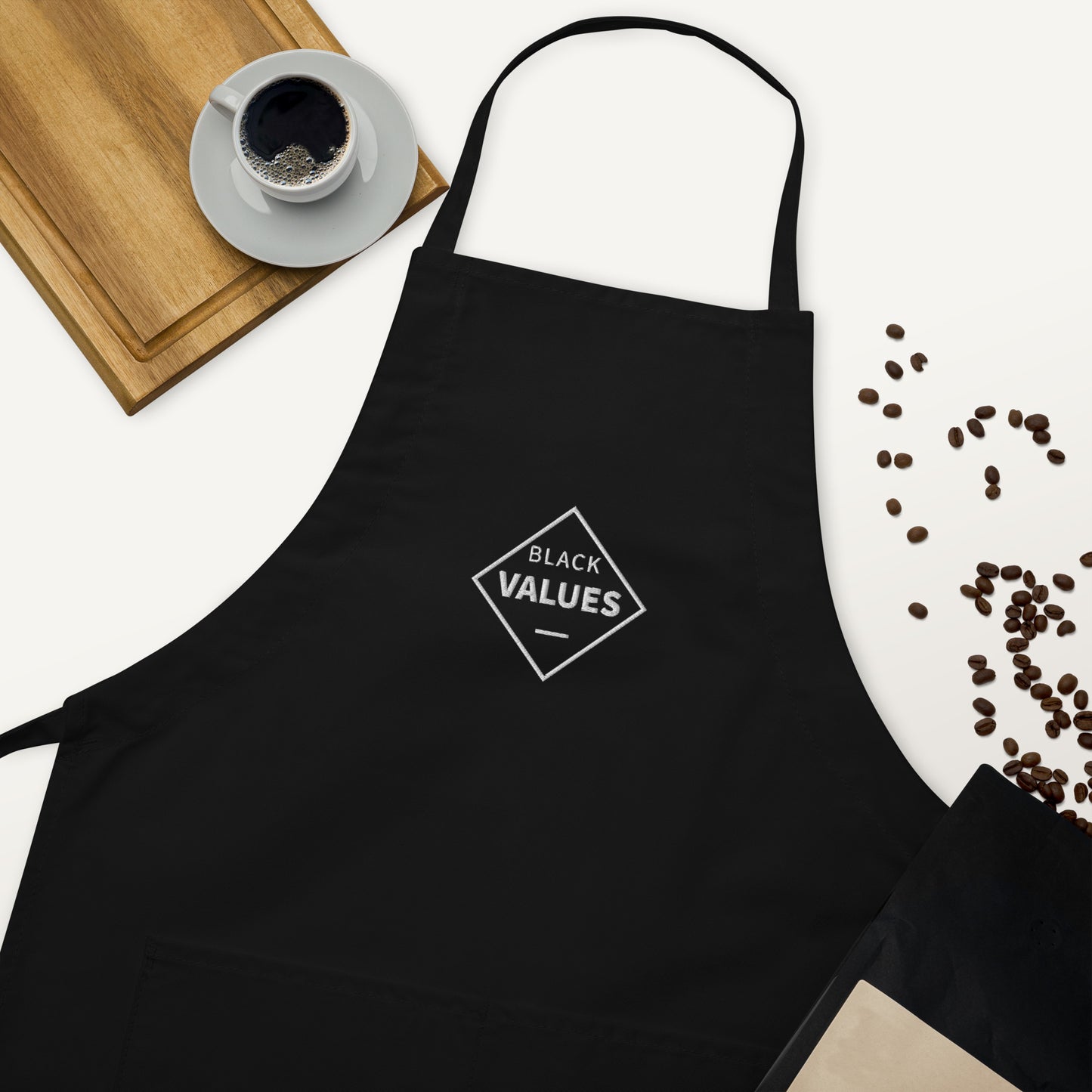 Embroidered Apron - Black Values